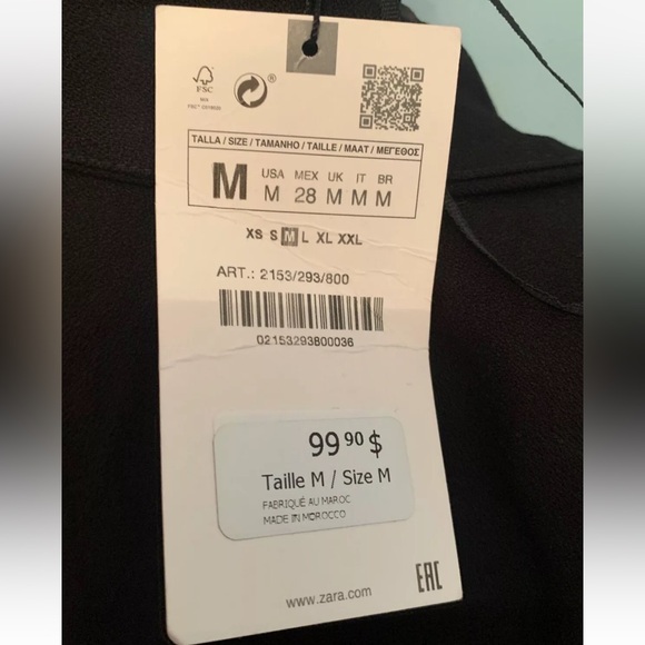 NWT Zara Inverted Lapel Frock Coat M - Picture 5 of 6